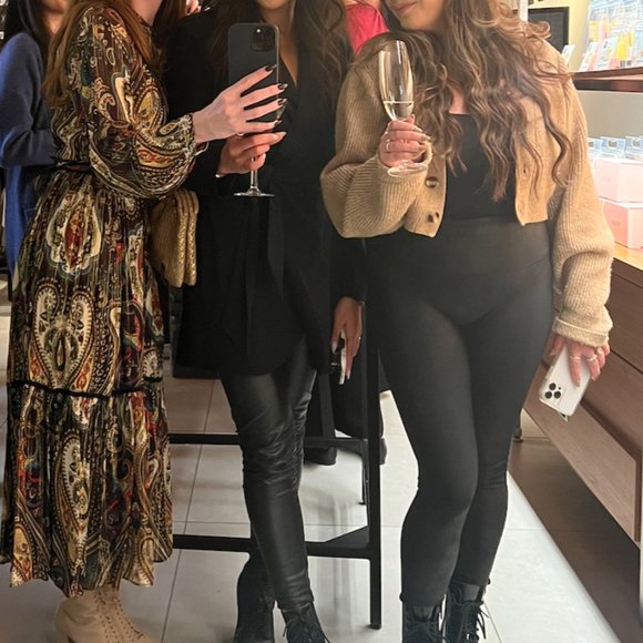 Paisly Print Maxi Dress with Long Sleeves - Picture 2 of 6